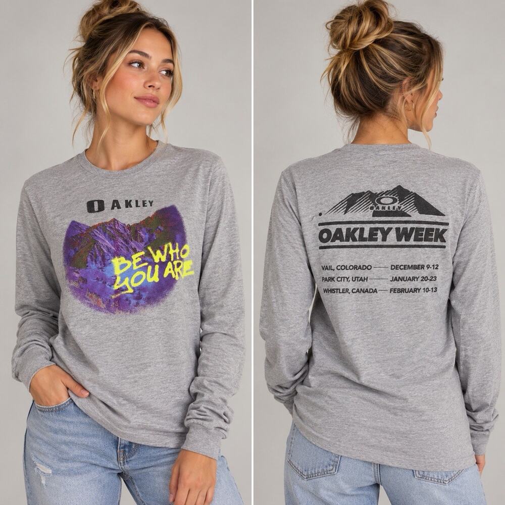 Oakley Week 2021/22 Long Sleeve Graphic Shirt XS Vail Park City Whistler Ski